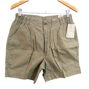 NWT Vintage Woodmere Mens Pleated Cotton Shorts Khaki Size 34 Casual Outdoor
